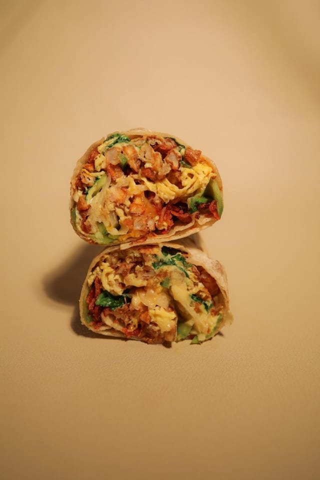 Sweet & Sabys Breakfast Burrito.
